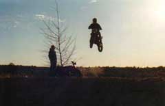 Dirt bike riders; Actual size=240 pixels wide